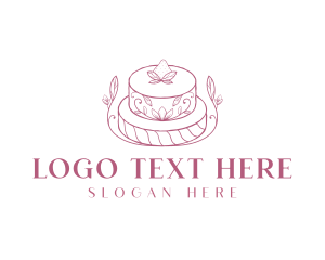 Dessert - Strawberry Cake Dessert logo design