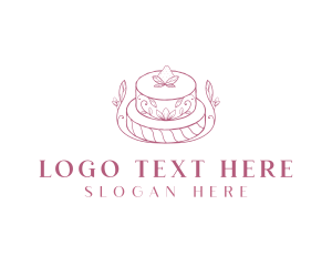 Dessert - Strawberry Cake Dessert logo design