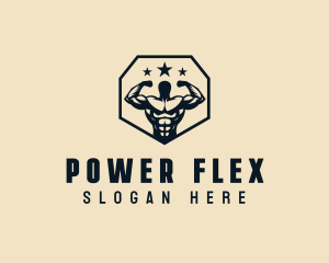 Muscle - Muscle Fitness Bodybuilder logo design