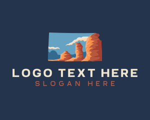 Geography - Kansas Monument Rock logo design