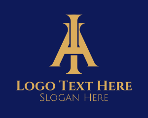 Opulent - A & I Gold Monogram logo design