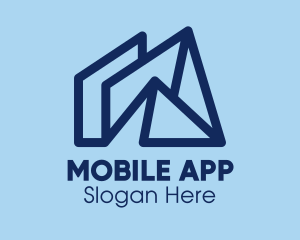Origami - Blue Modern Property logo design