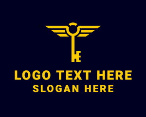 Flight School - Transportation Key Pilot logo design