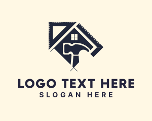 Ruler - House Construction Tools logo design