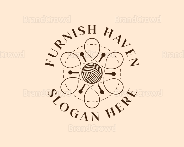 Yarn Knitting Thread Logo