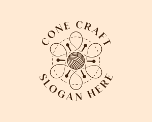 Yarn Knitting Thread logo design