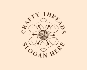 Yarn Knitting Thread logo design