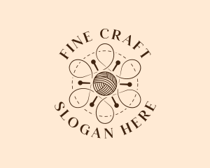 Yarn Knitting Thread logo design