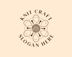 Yarn Knitting Thread logo design