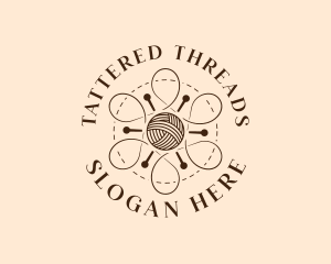 Yarn Knitting Thread logo design