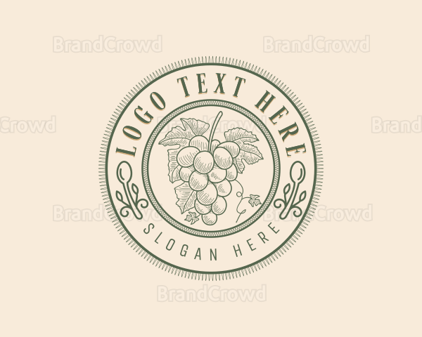 Organic Grapes Vineyard Logo