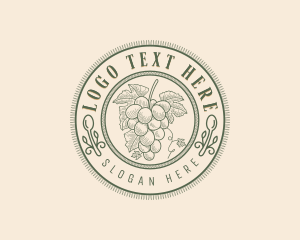 Vineyard - Organic Grapes Vineyard logo design