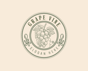 Grapes - Organic Grapes Vineyard logo design