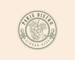 Organic Grapes Vineyard logo design