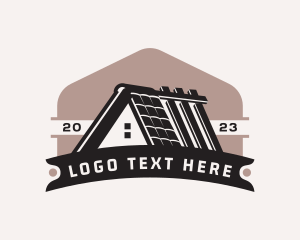 Roofing - House Roof Construction Renovation logo design