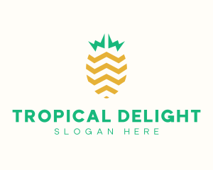 Pineapple - Pineapple Fruit Zigzag logo design