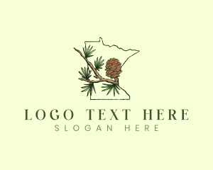 Cedar - Pine Cone Minnesota logo design