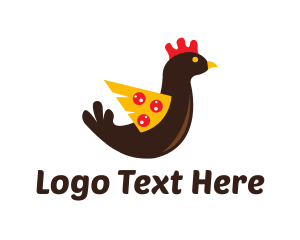 Hen - Chicken Pizza Wing logo design