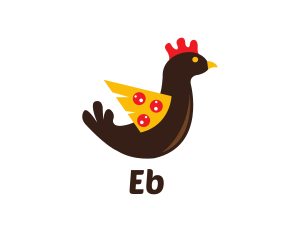 Eat - Chicken Pizza Wing logo design