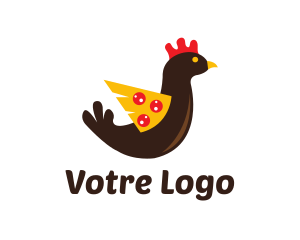Snack - Chicken Pizza Wing logo design