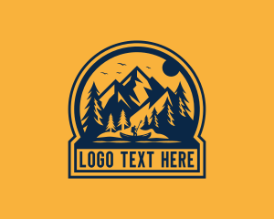 Mountain Biking - Mountain River Boating logo design