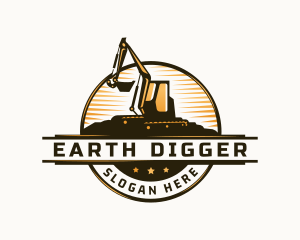 Digger - Excavator Digger Construction logo design