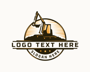 Excavator Digger Construction Logo