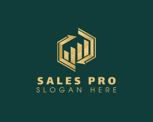 Sales - Arrow Chart Marketing logo design