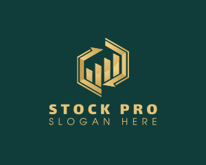 Stock - Arrow Chart Marketing logo design