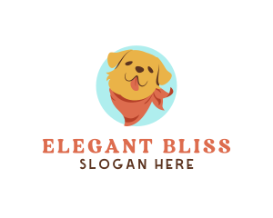 Cute Dog Scarf Logo