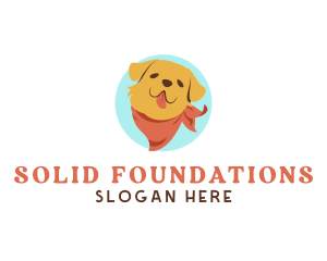 Cute Dog Scarf Logo