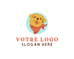 Cute Dog Scarf Logo