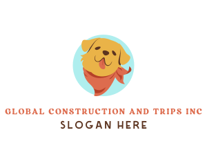 Canine - Cute Dog Scarf logo design