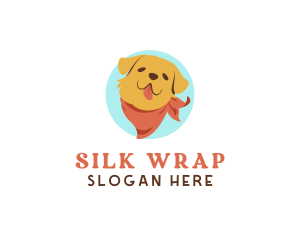 Cute Dog Scarf logo design