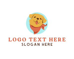 Dog - Cute Dog Scarf logo design