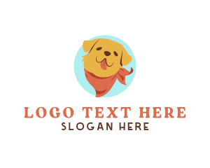 Cute Dog Scarf Logo