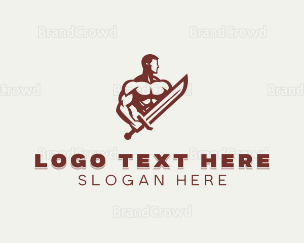 Strong Male Sword Logo