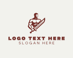 Strong - Strong Male Sword logo design