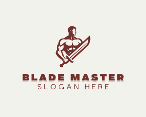 Sword - Strong Male Sword logo design