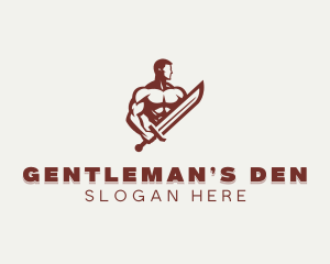 Strong Male Sword logo design