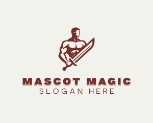 Strong Male Sword logo design