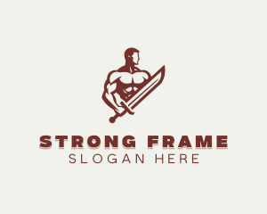 Strong Male Sword logo design