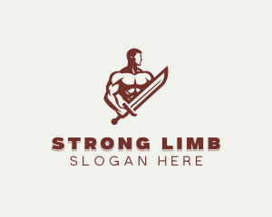 Strong Male Sword logo design