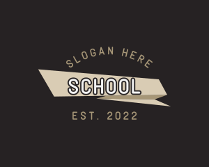University School Banner logo design