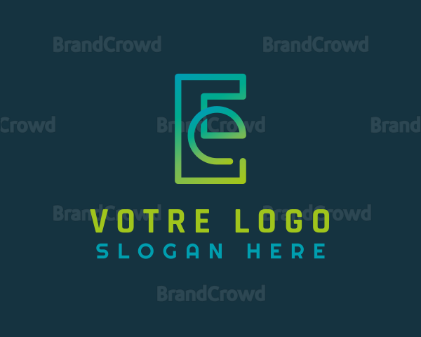 Generic Gradient Letter E Logo