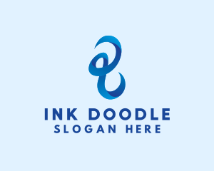 Ribbon Scribble Studio logo design