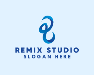 Ribbon Scribble Studio logo design