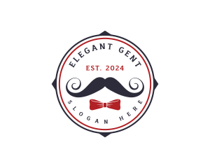 Gentleman - Gentleman Moustache Ribbon logo design