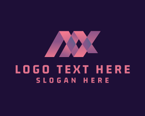 Telecommunication - Startup Business Letter MX logo design