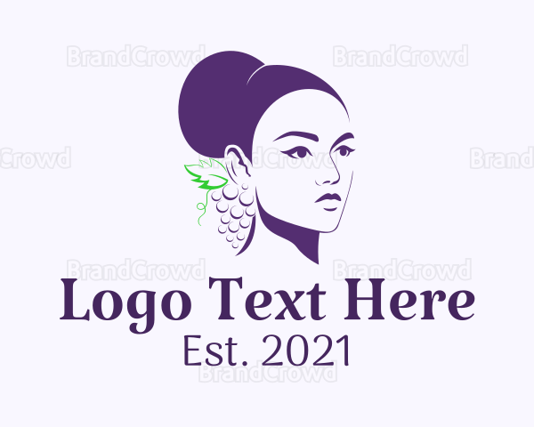 Purple Grape Lady Logo